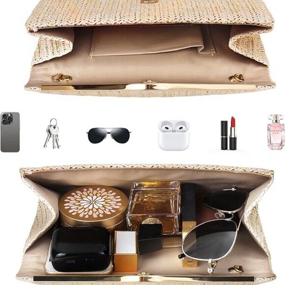 Clutch Purses for Women, Sparkling Envelope Evening Bag with Detachable Chain - Picture 2 of 4